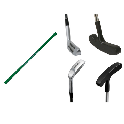 Perfect kids Saber golf training aid with putter and chipper custom sized combo set